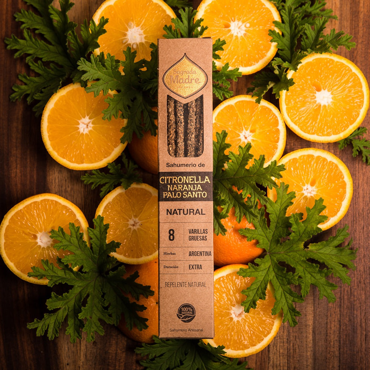 Citronella, Orange & Palo Santo incense sticks Sagrada Madre